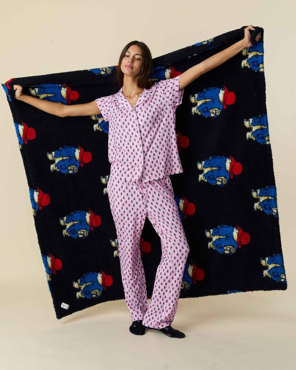 rowing blazers Paddington Sherpa Throw Blanket Navy