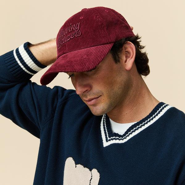 Rowing Blazers Corduroy Baseball Cap Burgundy