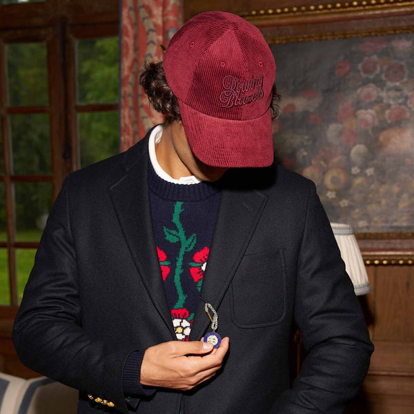 Rowing Blazers Corduroy Baseball Cap Burgundy