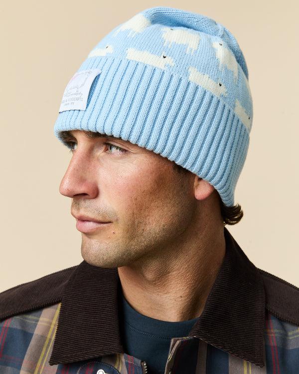 Rowing Blazers Cotton Sheep Beanie Blue