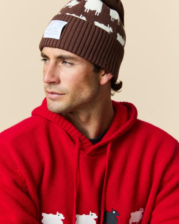 Rowing Blazers Cotton Sheep Beanie Brown