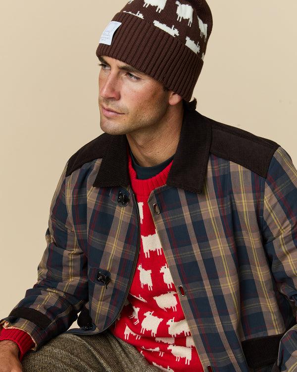 Rowing Blazers Cotton Sheep Beanie Brown