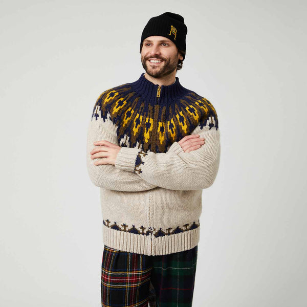 Rowing Blazers Derry Bones Santa Beanie Black