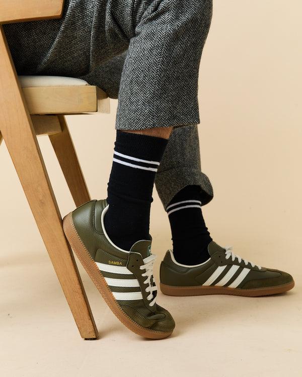 Rowing Blazers Double Stripe Signature Socks Navy