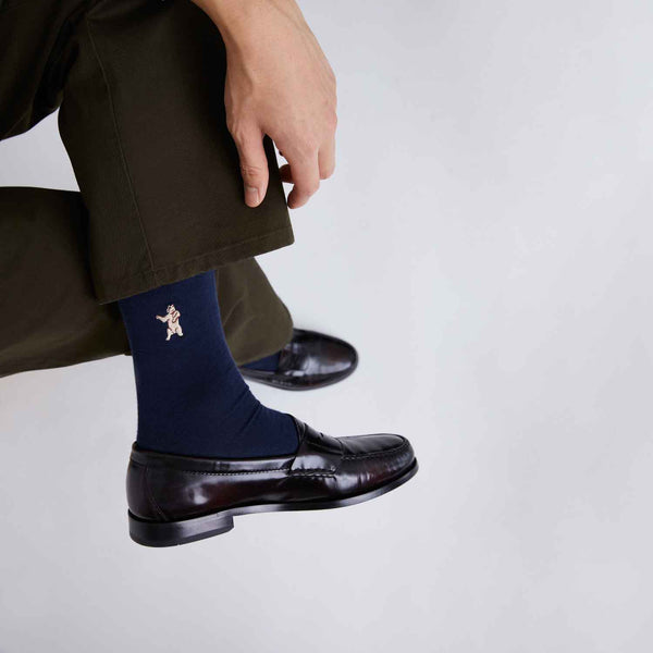 Rowing Blazers Finance Socks Classic Navy