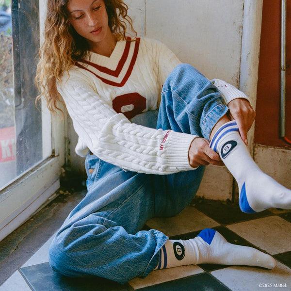 Rowing Blazers Magic 8™ Icon Socks Cream