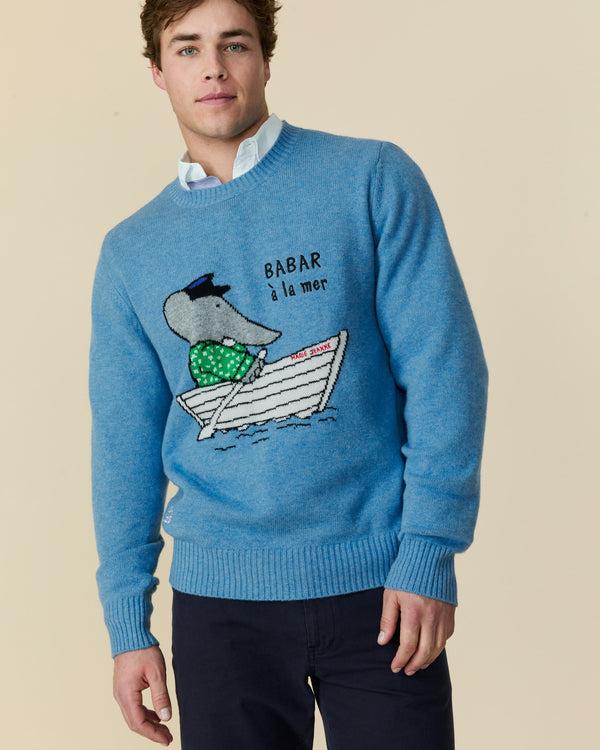 Rowing Blazers Men's Babar Cashmere Sweater Blue