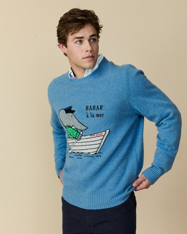Rowing Blazers Men's Babar Cashmere Sweater Blue