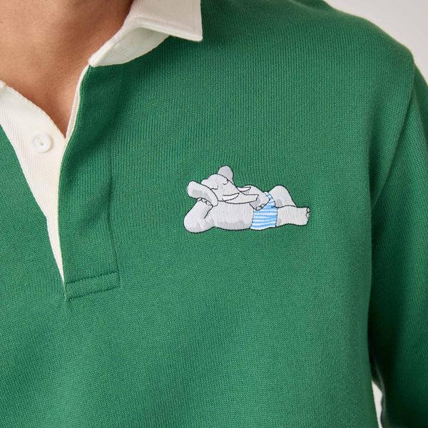 Rowing Blazers Men's Babar Cotton Rugby Green