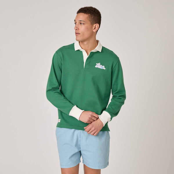 Rowing Blazers Men's Babar Cotton Rugby Green