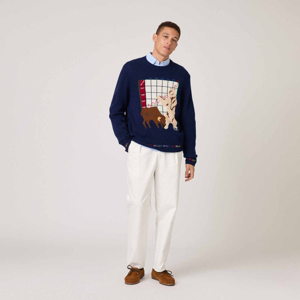 Rowing Blazers Men's Cashmere Finance Sweater Navy