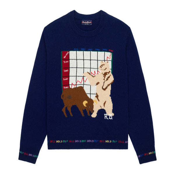 rowing blazers Men's Cashmere Finance Sweater Navy