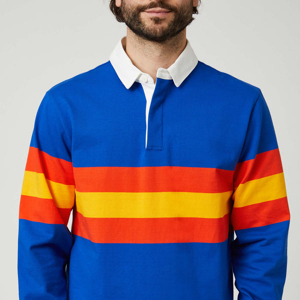Rowing Blazers Men's Climber Stripe Rugby Cobalt