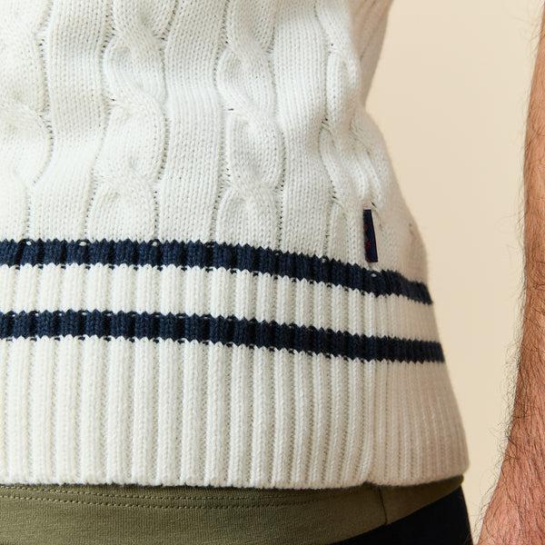 Rowing Blazers Men's Cotton Cricket Vest White