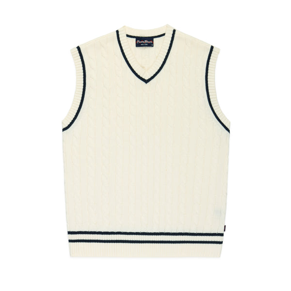 rowing blazers Men's Cotton Cricket Vest White