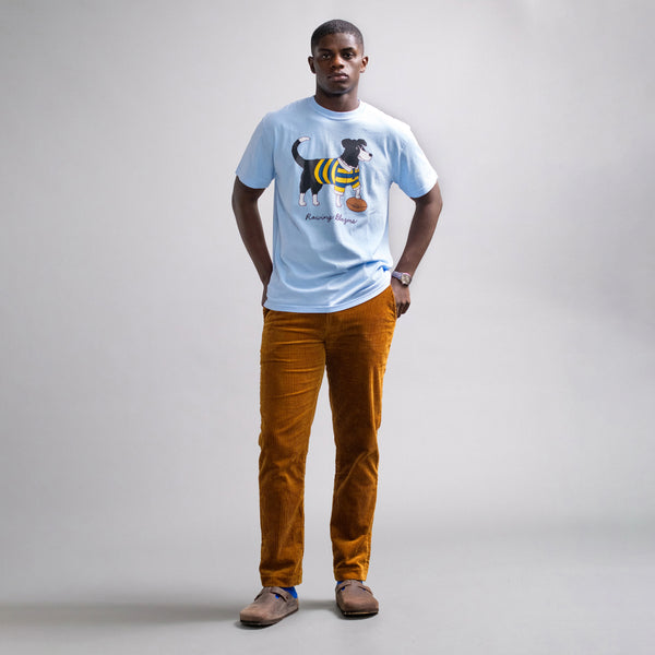 Rowing Blazers Men's Cotton Dog T-Shirt Baby Blue