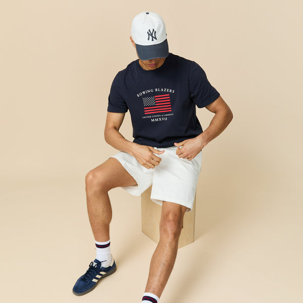 Rowing Blazers Men's Cotton Flag T-Shirt Navy