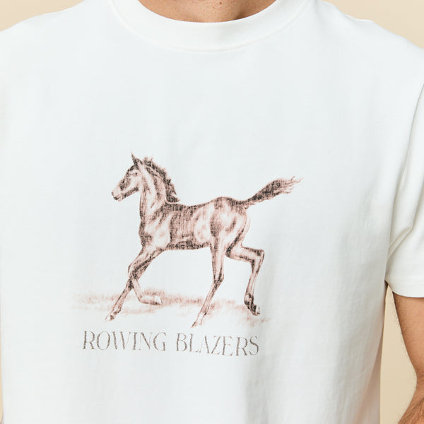 Rowing Blazers Men's Cotton Horse Tee Cream