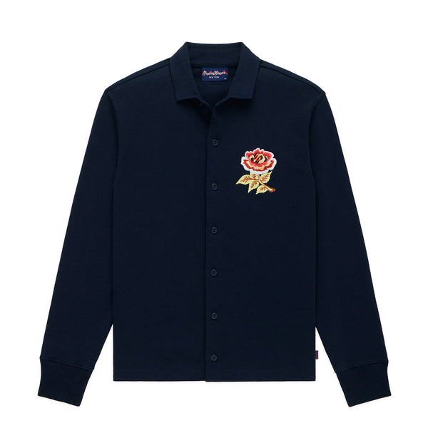 rowing blazers Men's Cotton Roses Over Shirt Navy