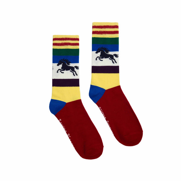 rowing blazers Men's Horse Blocked Socks