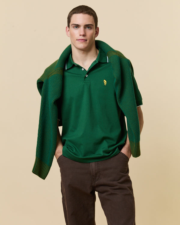 Rowing Blazers Men's Pooh Double Polo Green