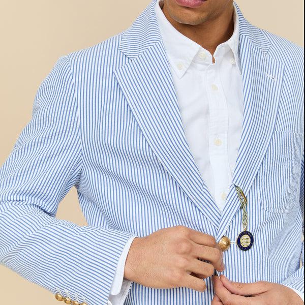 Rowing Blazers Men's Seersucker Ripley Blazer Blue