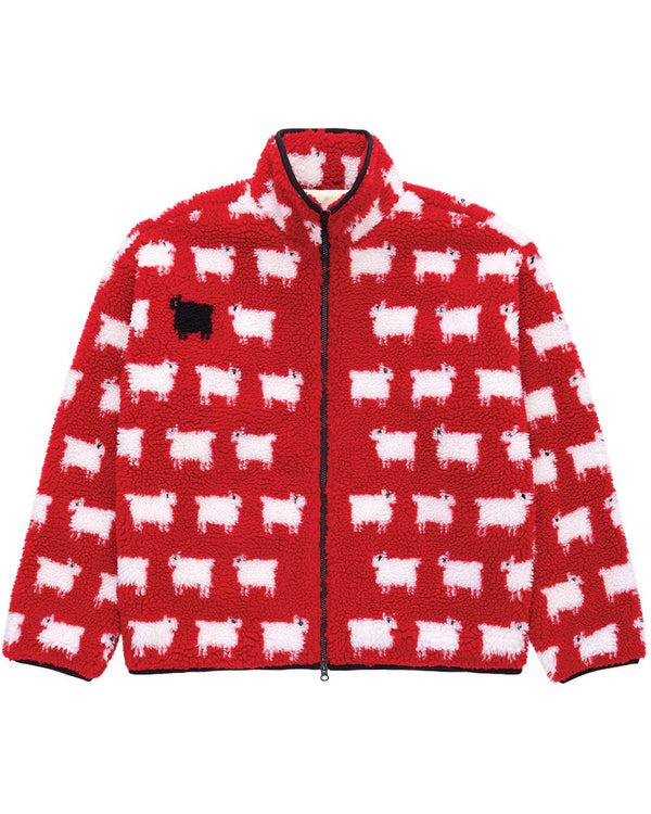 rowing blazers Men's Sheep Sherpa Jacket Diana Red