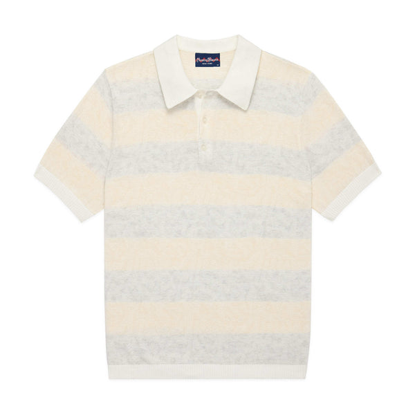 rowing blazers Men's Tonal Striped Polo White