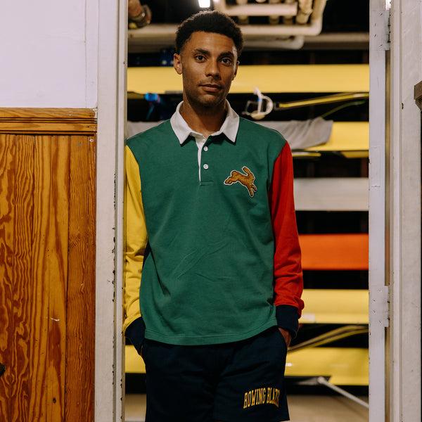 Rowing Blazers Men's Tracksmith Cotton Rugby Green