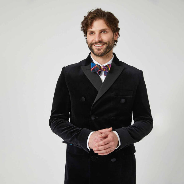 Rowing Blazers Men's Velvet Tuxedo Jacket Black