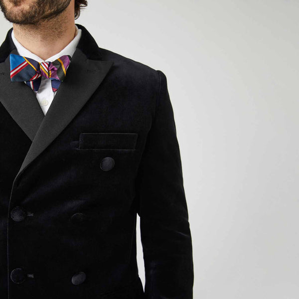 Rowing Blazers Men's Velvet Tuxedo Jacket Black