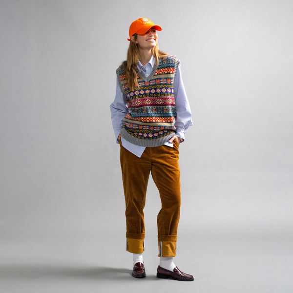 Rowing Blazers Men's Wool Fair Isle Vest Gray