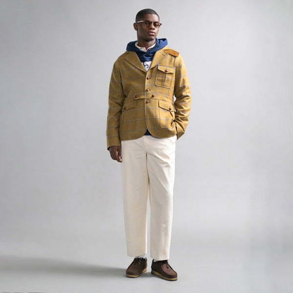 Rowing Blazers Men's Wool Norfolk Jacket Green