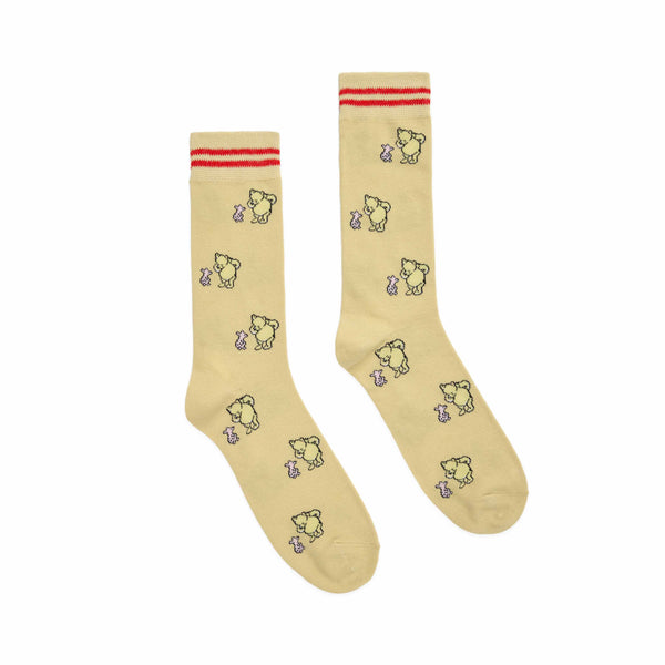 rowing blazers Pooh Striped Socks Yellow