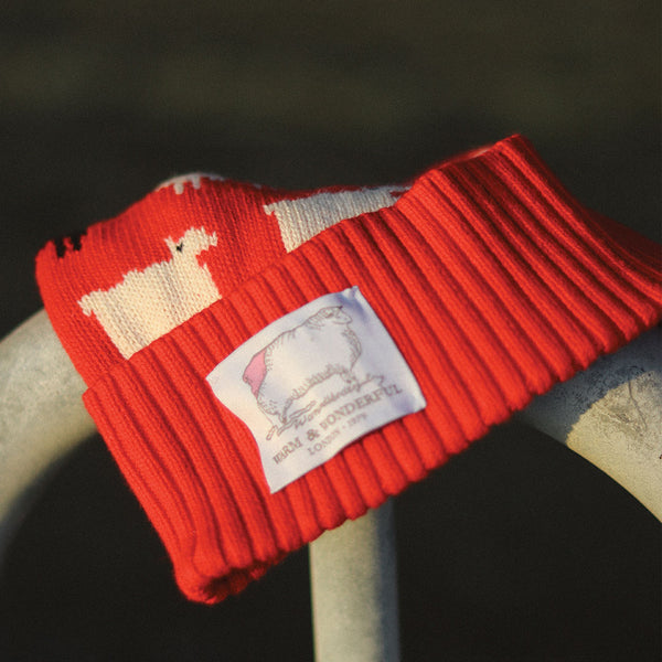 Rowing Blazers Sheep Cashmere Beanie Diana Red