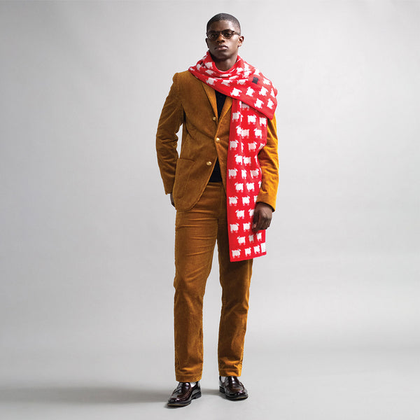 Rowing Blazers Sheep Cashmere Scarf Diana Red