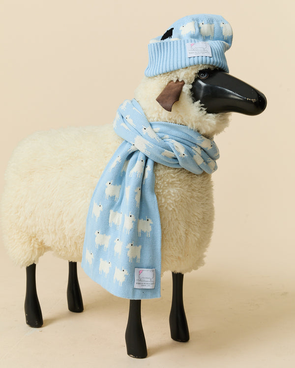 Rowing Blazers Sheep Cotton Scarf Blue