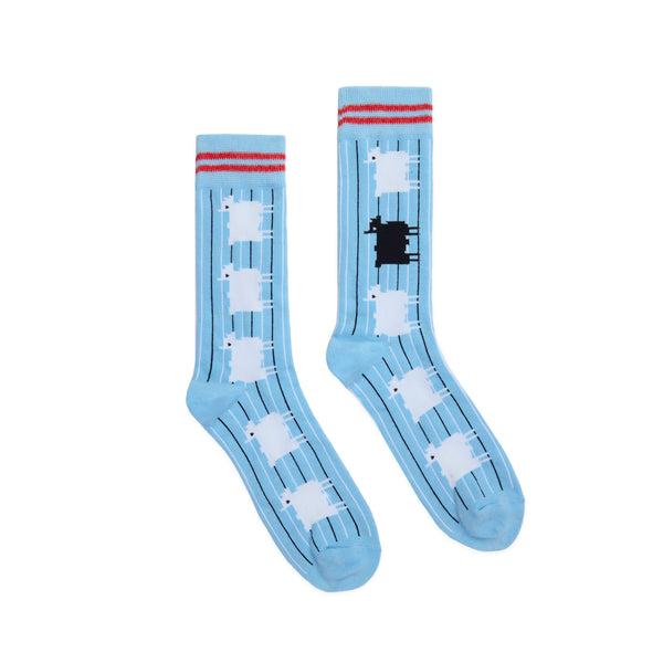 rowing blazers Sheep Pinstripe Socks Blue