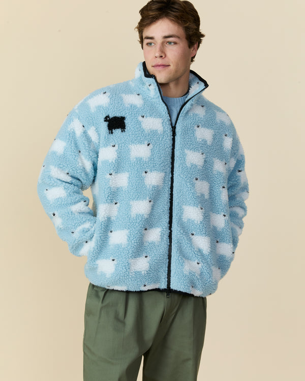 Rowing Blazers Sheep Sherpa Jacket Blue