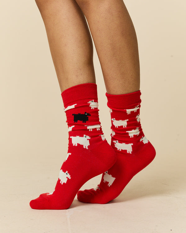 Rowing Blazers Sheep Socks Diana Red