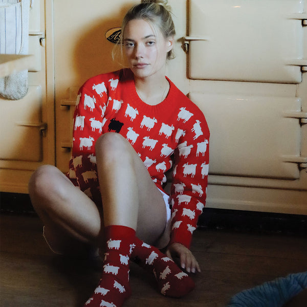 Rowing Blazers Sheep Socks Diana Red