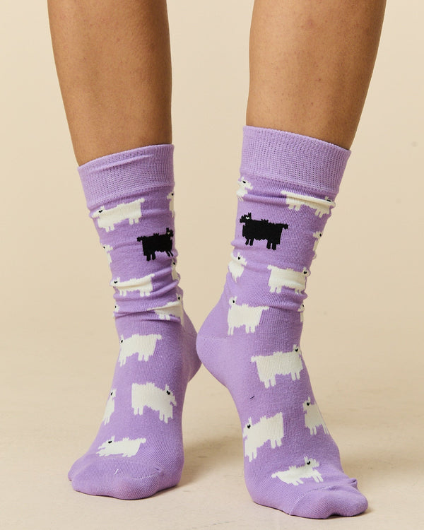 Rowing Blazers Sheep Socks Lavender