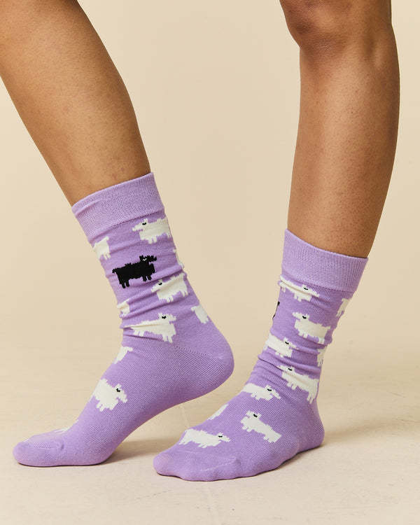 Rowing Blazers Sheep Socks Lavender