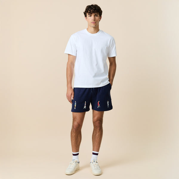 Rowing Blazers Terry Pull On Shorts Evening Blue