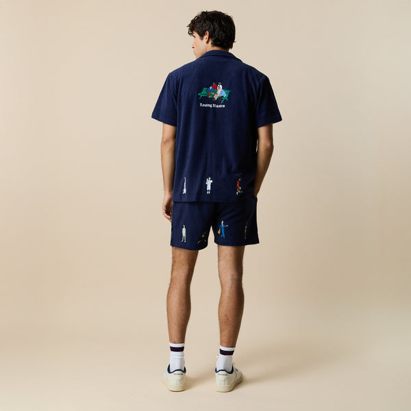 Rowing Blazers Terry Pull On Shorts Evening Blue