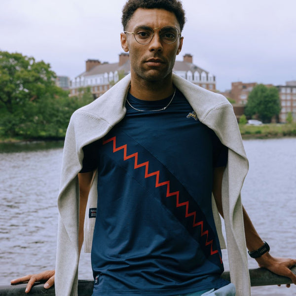 Rowing Blazers Tracksmith Men's Tee Navy/Red