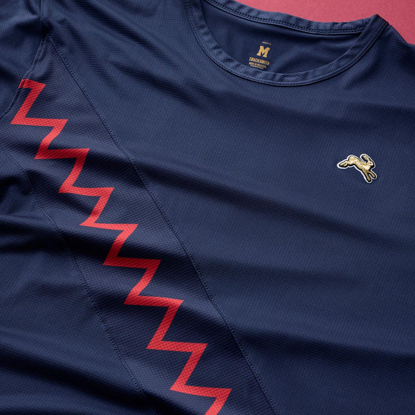 Rowing Blazers Tracksmith Men's Tee Navy/Red