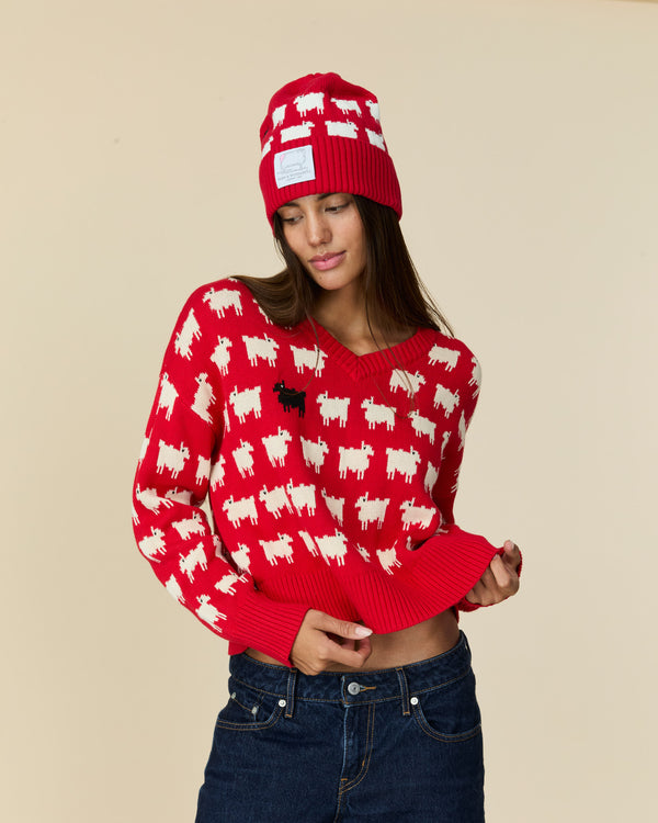 Rowing Blazers Warm & Wonderful Cotton Sheep Beanie