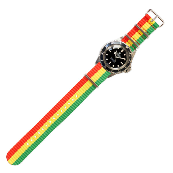rowing blazers Watch Strap in Red Yellow and Green