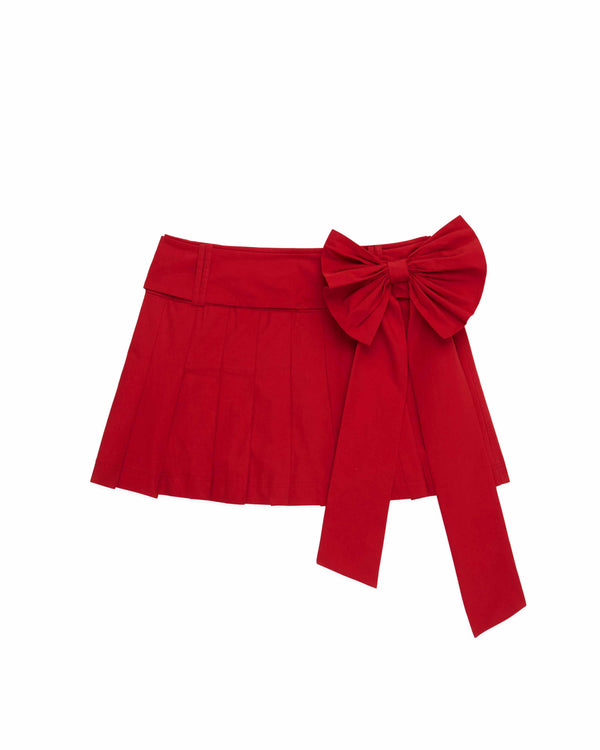 rowing blazers Women's Bow Pleated Skirt Red